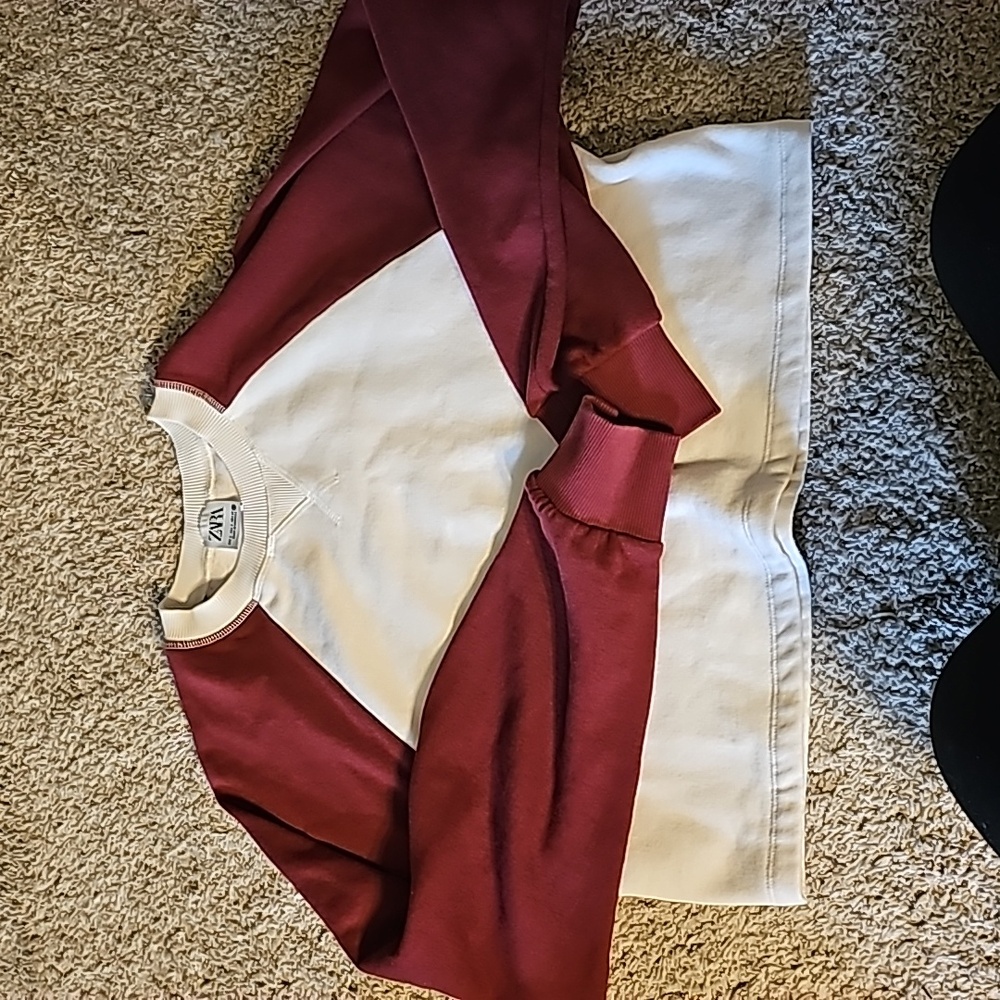 ZARA crop top sweatshirt